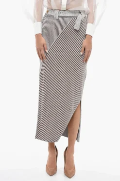 Hot Gonna Lunga SAND Elasticizzata Con Cintura Donna Gonne