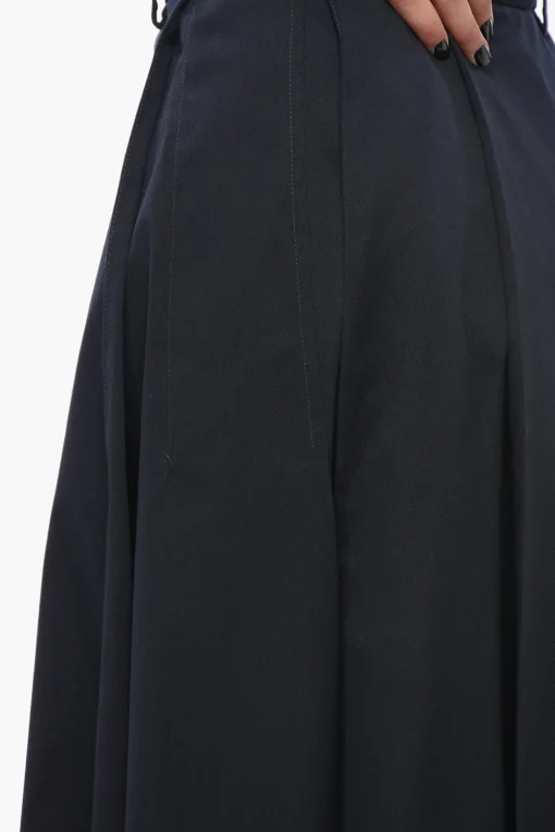 Sale Gonna Midi HENRIQUE in Cotone Stretch con Pieghe Donna Gonne