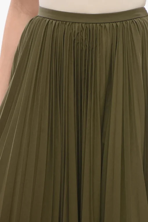 Discount Gonna Midi in Cotone Plissè Donna Gonne
