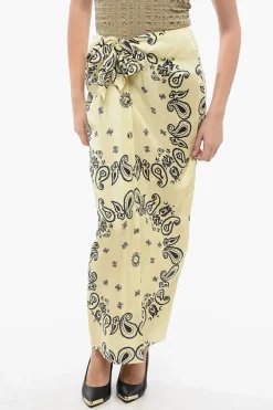 Gonna Pareo NICOLET in Seta Motivo Bandana>Nanushka Sale
