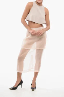 Gonna Sheer in Seta con Strato></noscript>Super Blond Sale