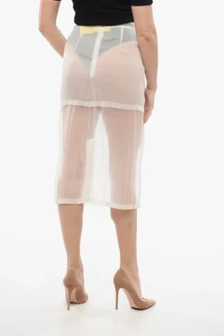 New Gonna Sheer in Seta con Strato Donna Gonne