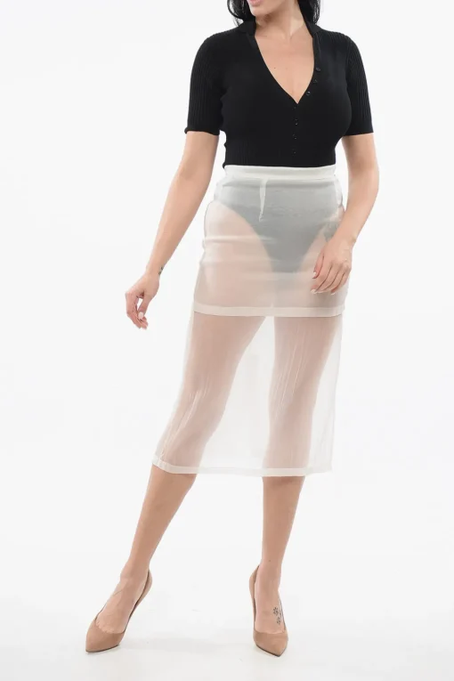 New Gonna Sheer in Seta con Strato Donna Gonne