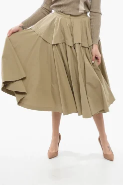 Gonna Svasata in Cotone Compatto>Bottega Veneta Outlet