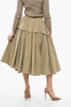 Gonna Svasata in Cotone Compatto>Bottega Veneta Outlet