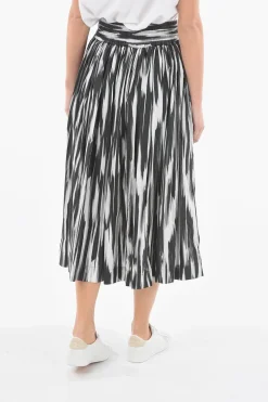 Discount Gonna Svasata in Popeline di Cotone con Elastico in Vita Donna Gonne