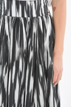 Discount Gonna Svasata in Popeline di Cotone con Elastico in Vita Donna Gonne