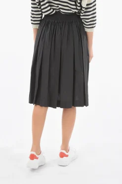 New Gonna Svasata in Popeline di Cotone con Elastico in Vita Donna Gonne