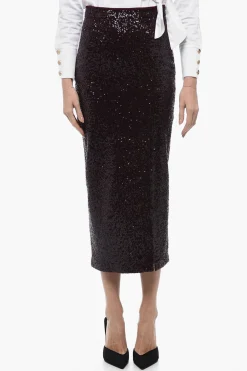 Online Gonna TILO in Paillettes con Spacco Frontale Donna Gonne