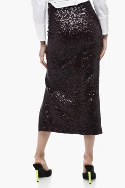 Online Gonna TILO in Paillettes con Spacco Frontale Donna Gonne