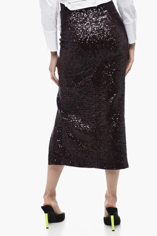 Online Gonna TILO in Paillettes con Spacco Frontale Donna Gonne