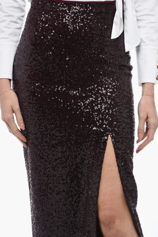 Online Gonna TILO in Paillettes con Spacco Frontale Donna Gonne