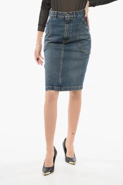 Discount Gonna Tubino in Denim Donna Gonne