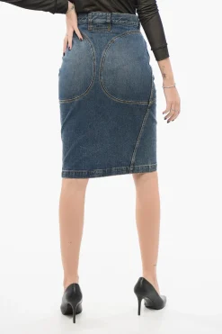 Discount Gonna Tubino in Denim Donna Gonne