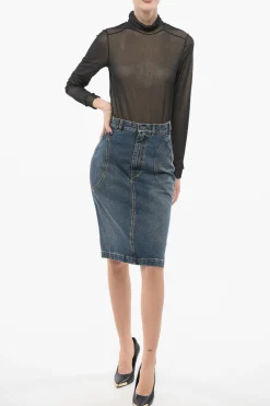 Discount Gonna Tubino in Denim Donna Gonne