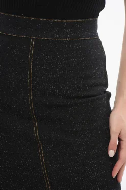 Gonna Tubino in Denim con lavaggio Scuro></noscript>Alaia Outlet