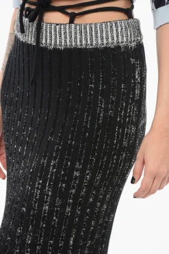 Gonna Tubino in Maglia con Corda></noscript>Acne Studios Discount