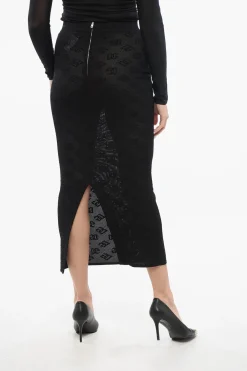 Clearance Gonna Tubino Stretchy con Monogram Donna Gonne