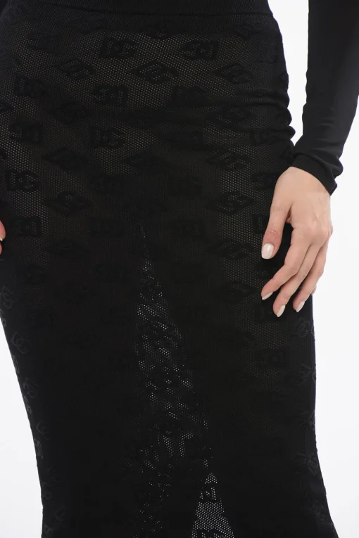 Clearance Gonna Tubino Stretchy con Monogram Donna Gonne