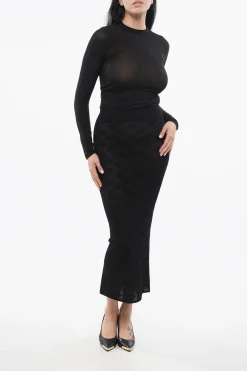 Clearance Gonna Tubino Stretchy con Monogram Donna Gonne