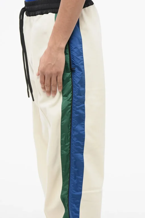 Best GRENOBLE Joggers Felpati con Bande Laterali a Contrasto in Nylon Uomo Pantaloni
