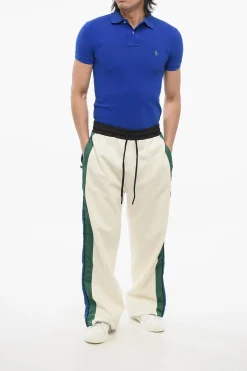 Best GRENOBLE Joggers Felpati con Bande Laterali a Contrasto in Nylon Uomo Pantaloni