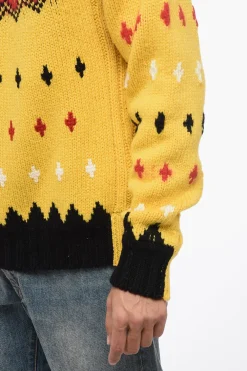 GRENOBLE Pullover Girocollo in Misto Lana con Motivo Fairisle></noscript>Moncler Discount