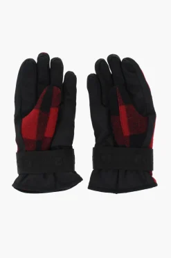 Guanti Da Sci In Lana E Nylon a Quadri>Dsquared2 Clearance