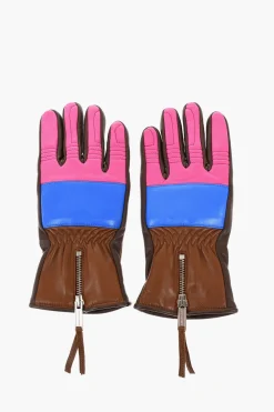Guanti In Pelle Color Block Con Mezza Zip>Dsquared2 Online