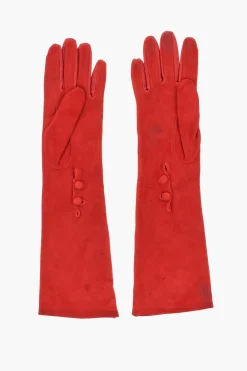 Guanti Opera in Suede con Arricciatura>Dsquared2 Best
