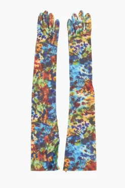 Guanti Warm in Effetto Tie Dye in Pelle>Dsquared2 Clearance