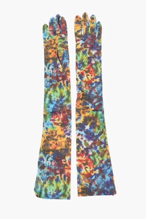 Guanti Warm in Effetto Tie Dye in Pelle>Dsquared2 Clearance