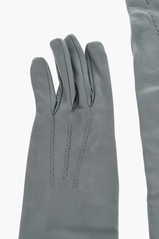 Guanti Warm in Pelle con Targhetta Logo>Dsquared2 Hot