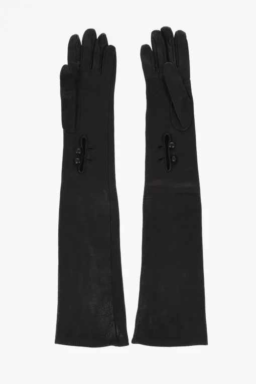 Guanti Warm In Pelle Con Bottoni>Dsquared2 Sale