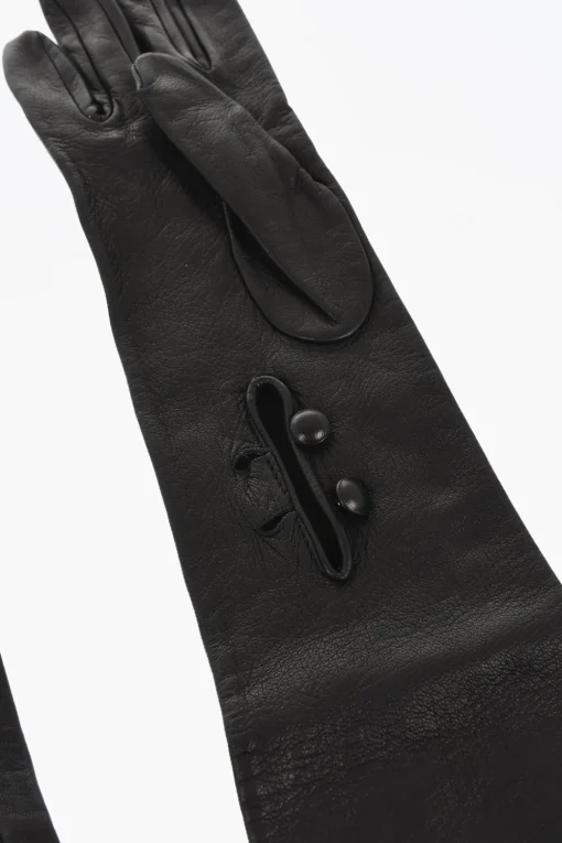 Guanti Warm In Pelle Con Bottoni>Dsquared2 Sale
