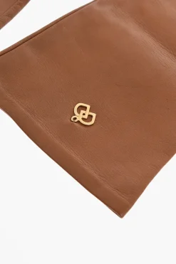 Guanti Warm In Pelle con Monogram Effetto Dorato>Dsquared2 Best