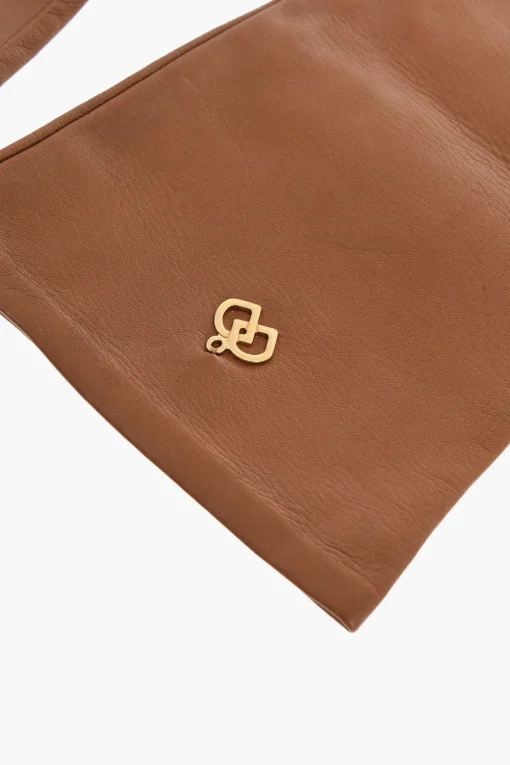 Guanti Warm In Pelle con Monogram Effetto Dorato>Dsquared2 Best
