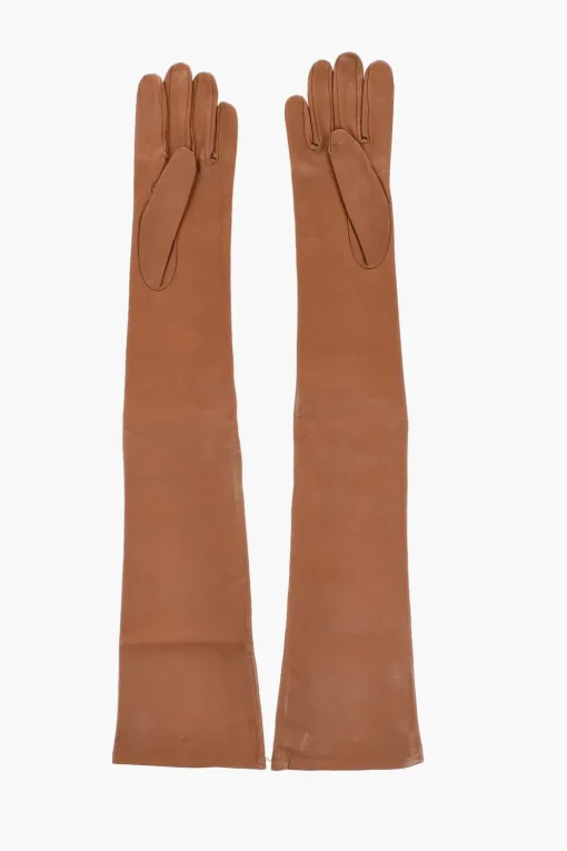 Guanti Warm In Pelle con Monogram Effetto Dorato>Dsquared2 Best