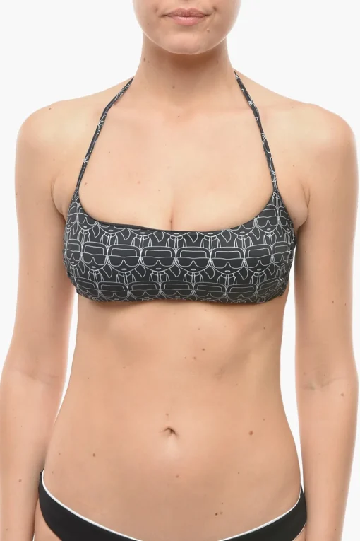 Best Halter Top Bikini con Stampa Iconica All-Over Donna Costumi Da Bagno
