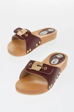 HFD Sandali in Pelle con Fibbia Effetto Dorato>Scholl Hot