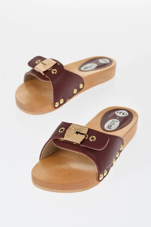 HFD Sandali in Pelle con Fibbia Effetto Dorato>Scholl Hot