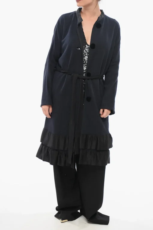 Discount HIVER 2006 Cappotto in Lana con Cintura Donna Cappotti E Trench