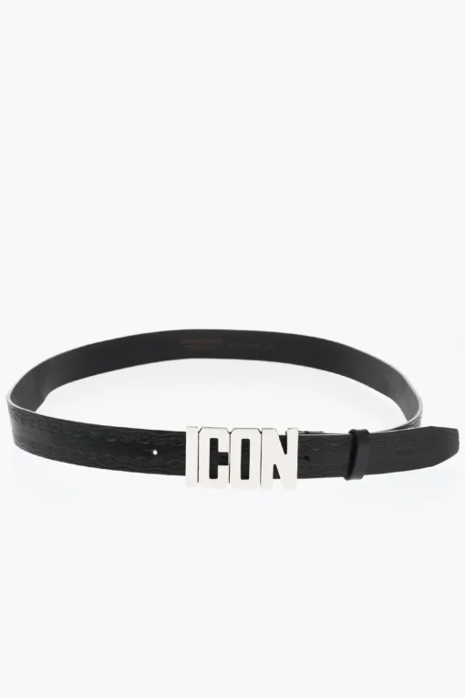 ICON Cintura in Pelle con Fibbia Anchor 30mm>Dsquared2 Outlet