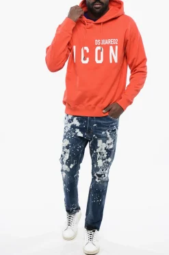 Online ICON Felpa Hoodie con Stampa Logo Uomo Felpe