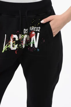 Online ICON Joggers in Cotone Felpato con Tasca a Toppa Donna Pantaloni