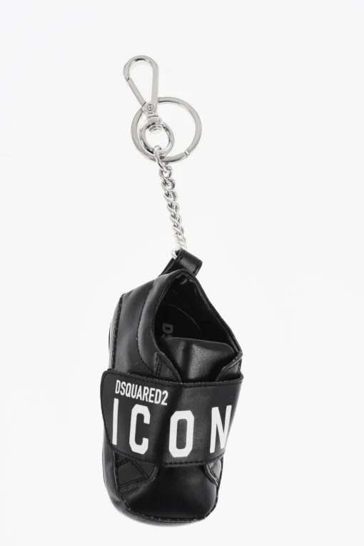ICON Portachiavi in Metallo con Pendente in Pelle Vegan a Forma di Scarpetta>Dsquared2 Clearance