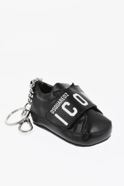 ICON Portachiavi in Metallo con Pendente in Pelle Vegan a Forma di Scarpetta>Dsquared2 Clearance