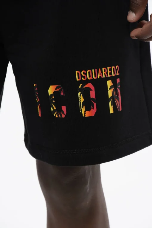 ICON Shorts in Cotone Stampati>Dsquared2 Online
