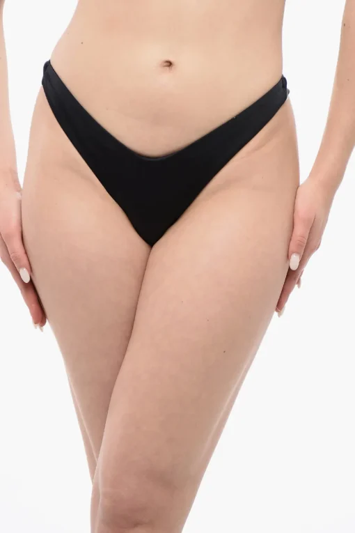 ICON Slip Bikini in Tinta Unita con Logo a Contrasto>Dsquared2 Best