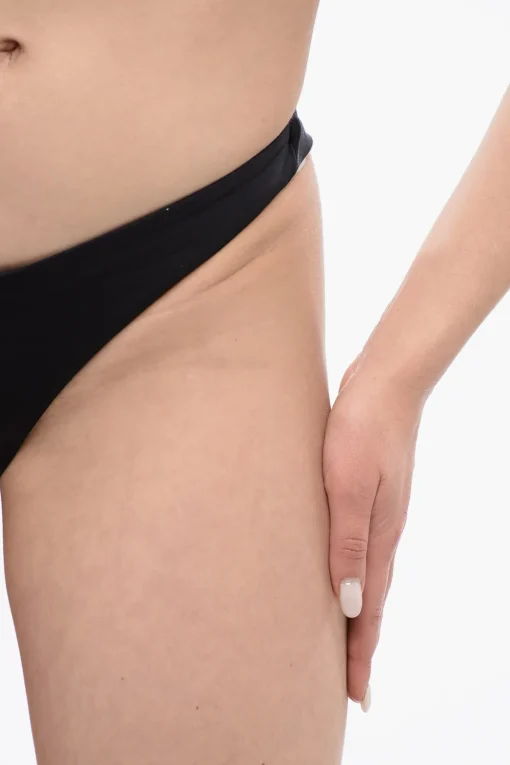 ICON Slip Bikini in Tinta Unita con Logo a Contrasto>Dsquared2 Best